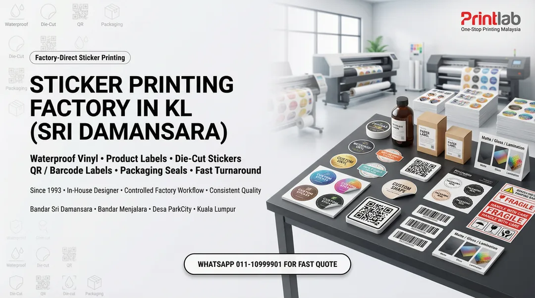 Sticker Printing Factory in KL Printlab