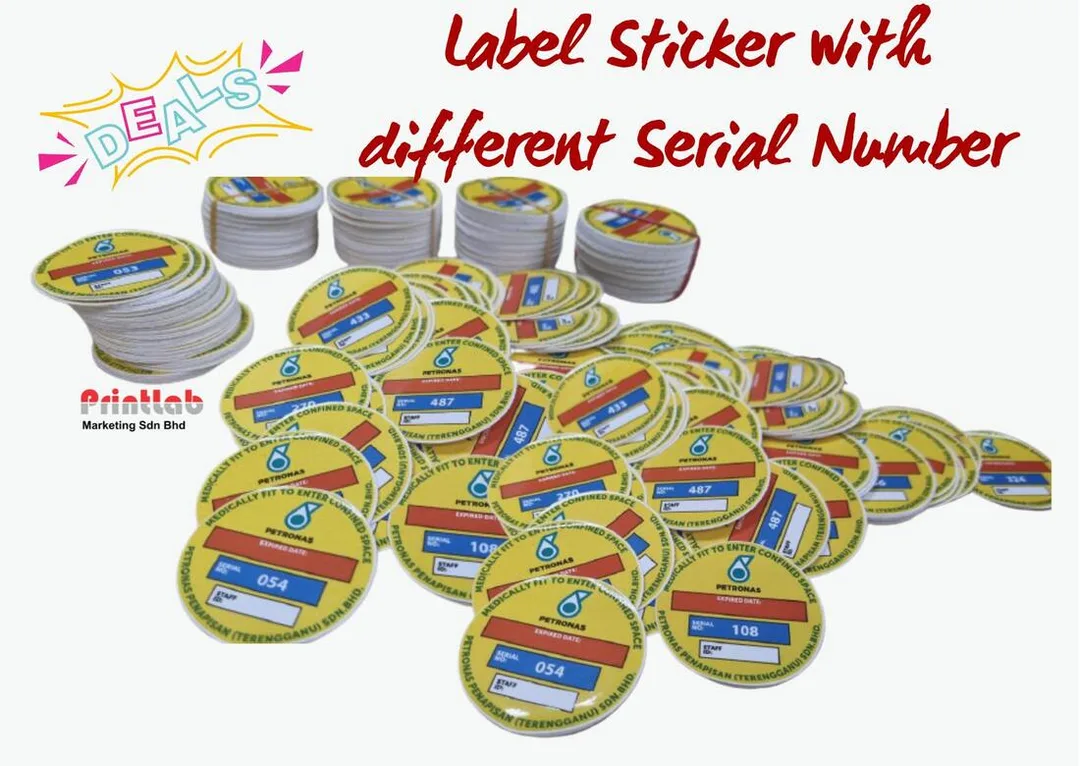 Print Sticker With Serial Number