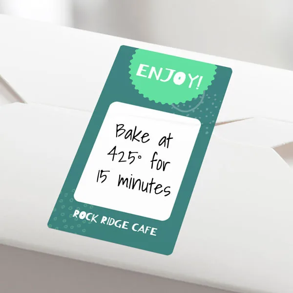 Takeout serving instructions