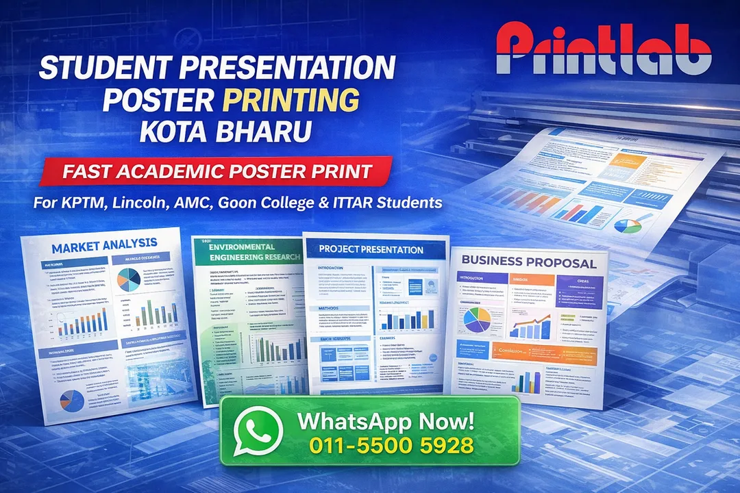 student presentation poster printing kota bharu printlab