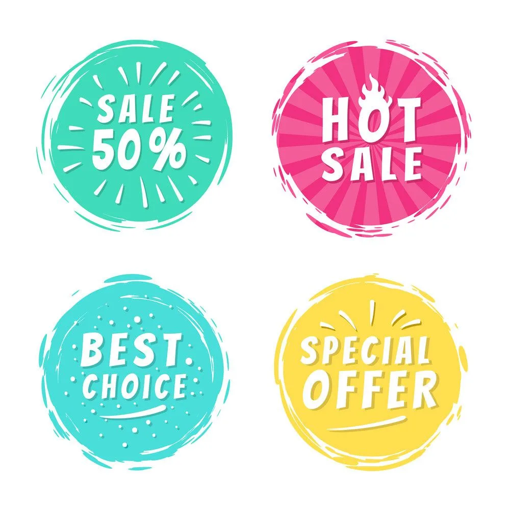 Sales Sticker Offer Discount Label