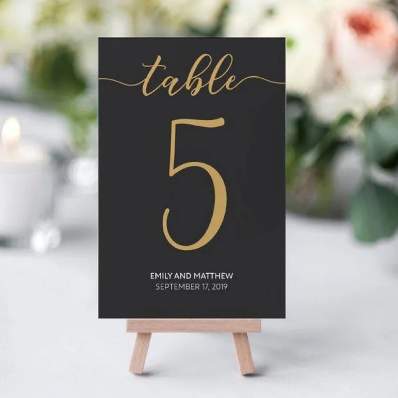 Table Number Card