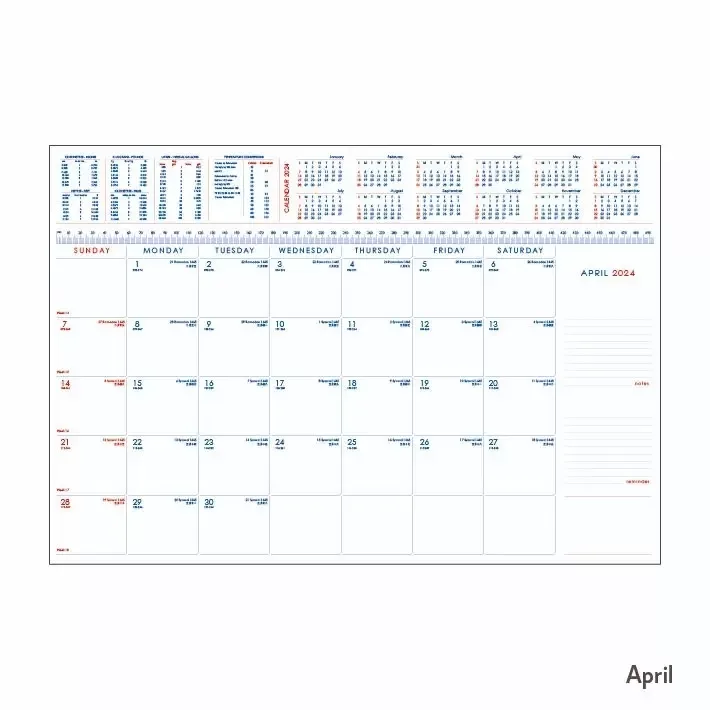 Table Planner April