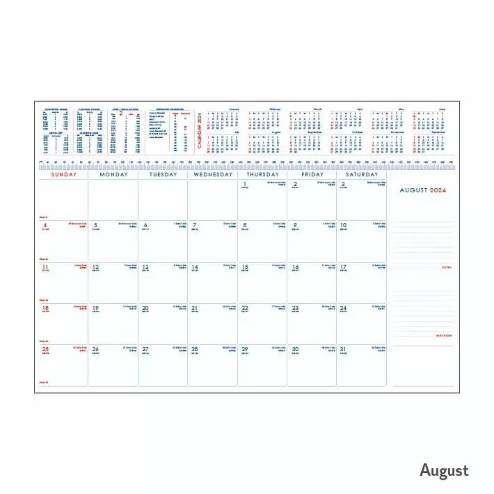 Table Planner August
