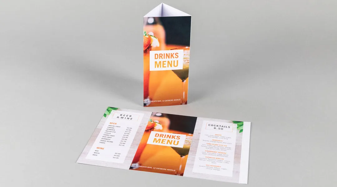 TENT CARD MENU