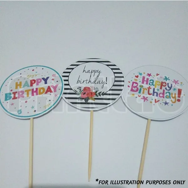 Dish topper and cake topper printing for bakery, wedding, and corporate event decoration