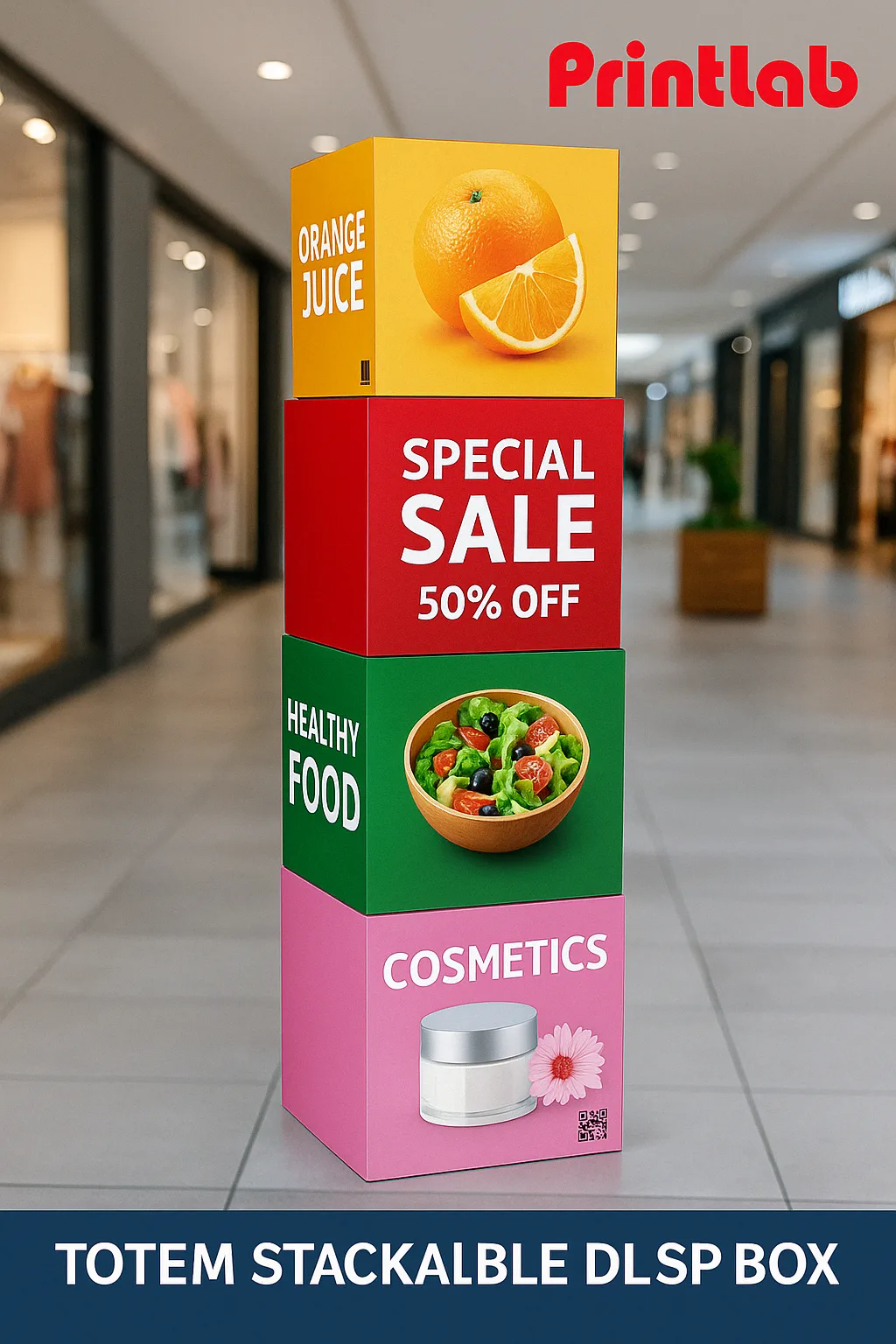 Totem Stackable Display Box Printing in Malaysia