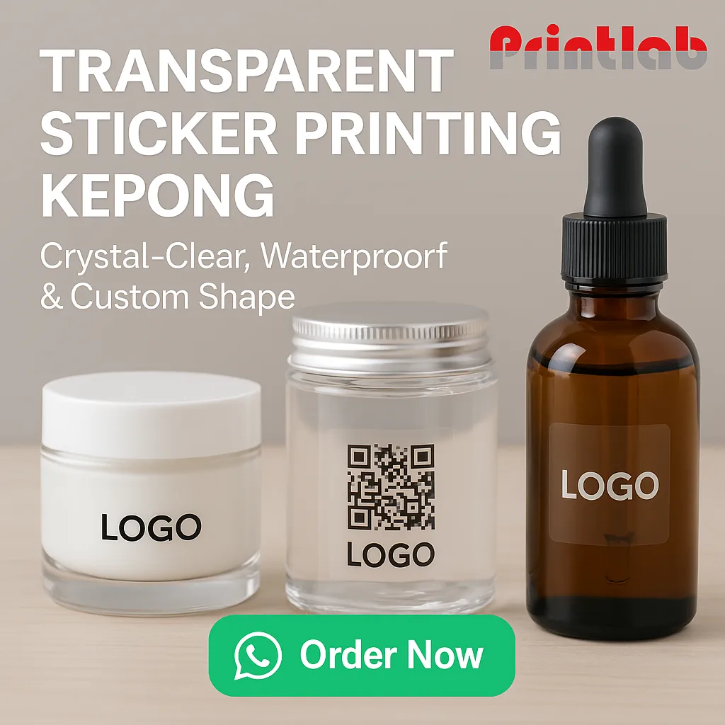 Transparent Sticker Printing in Kepong