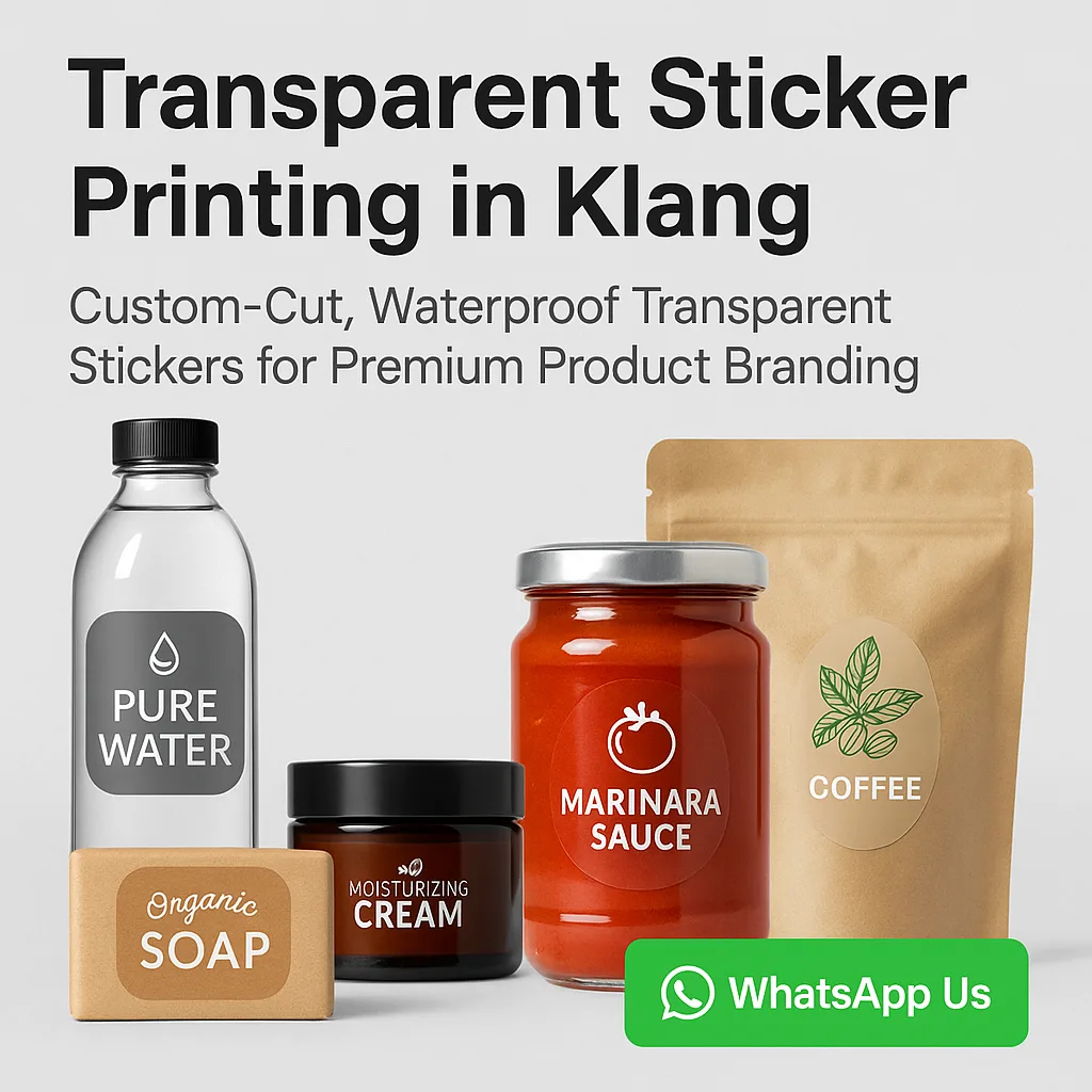 Transparent Sticker Printing in Klang