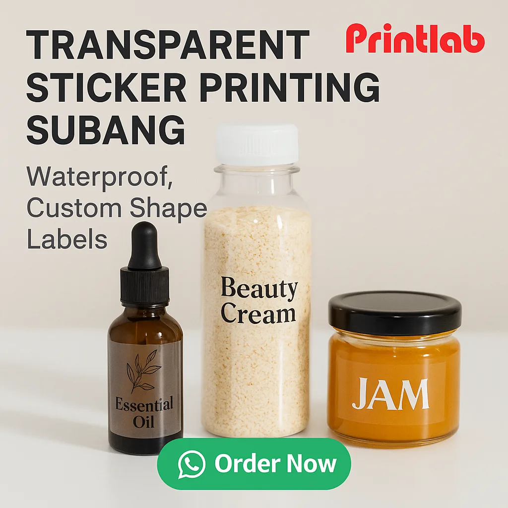 Transparent Sticker Printing in Subang