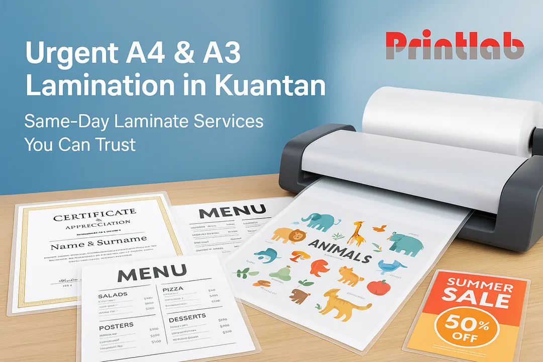 Urgent A4 & A3 Lamination in Kuantan Same Day Laminate Services