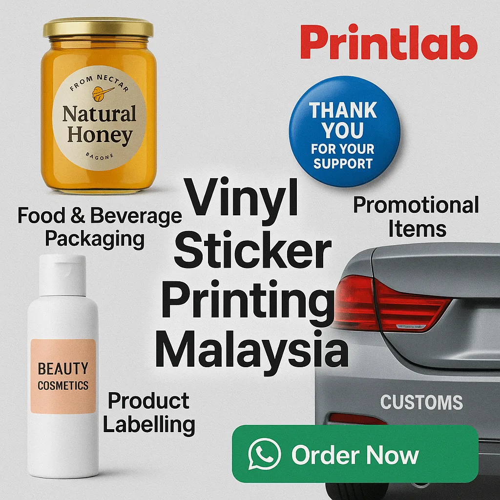 Vinyl Sticker Printing Malaysia – Waterproof, Durable & Affordable
