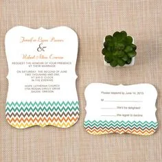 Custom Shaped Wedding Card