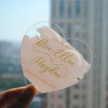 Custom Shaped Wedding Card