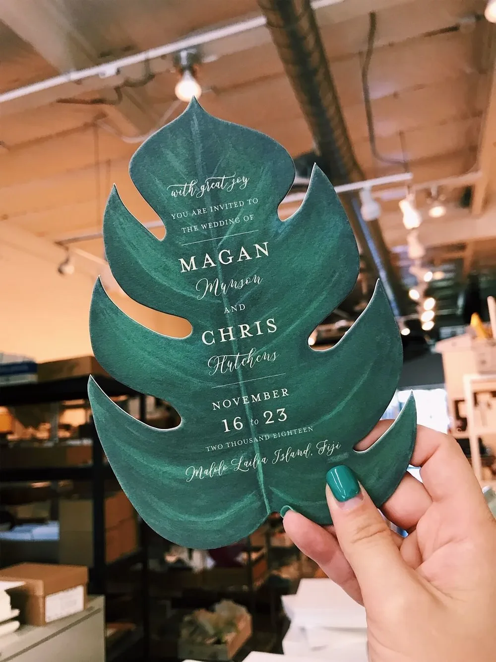 Custom Shaped Wedding Card