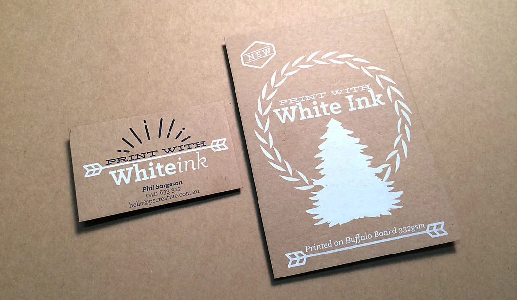 White Ink Name Card