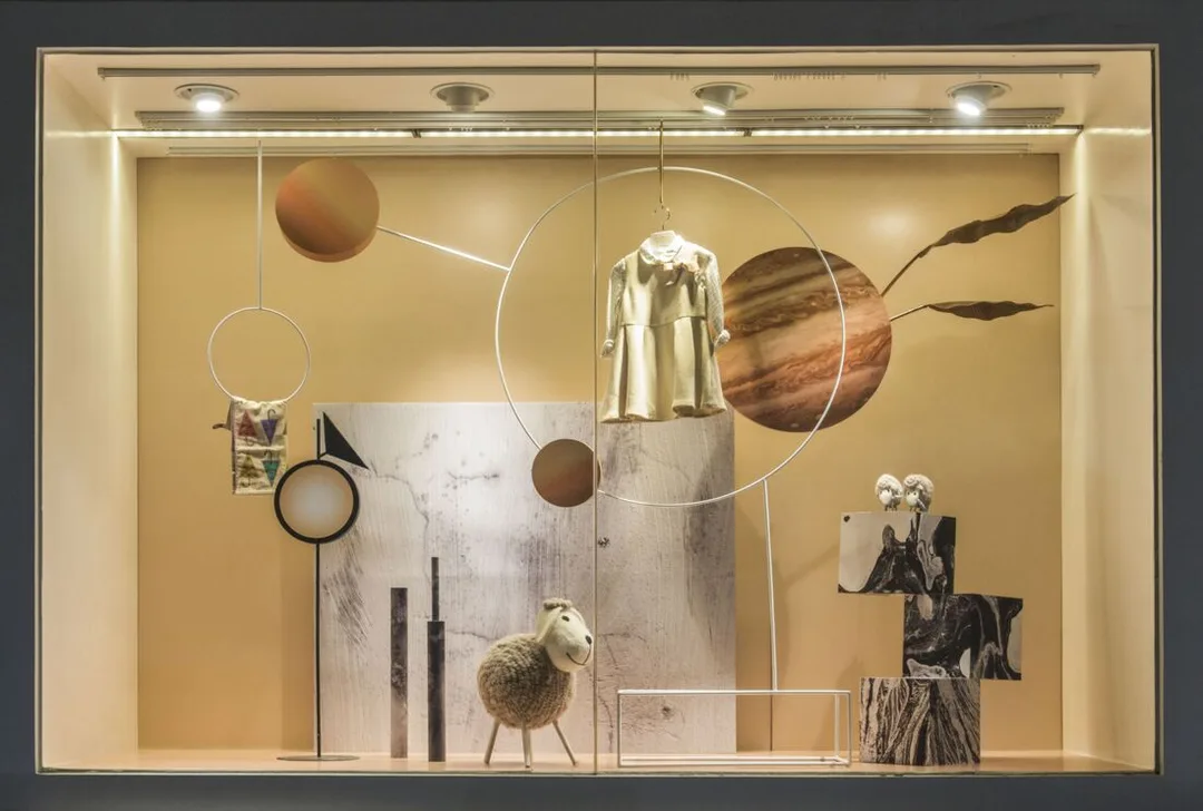 Window  Display Installation in a Storefront Window