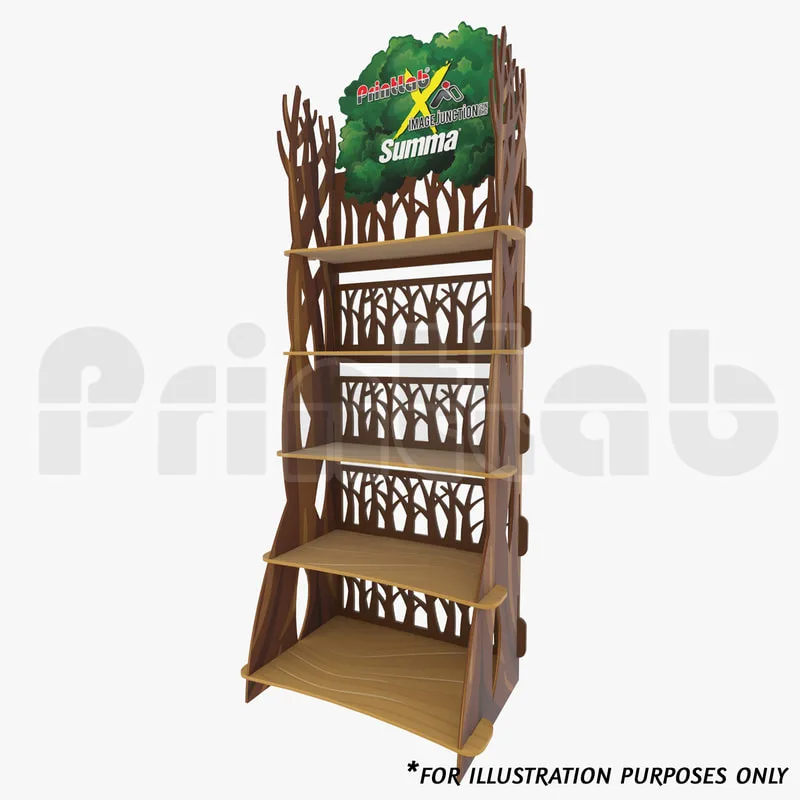 Wooden Design Floor Standee Printing in Malaysia