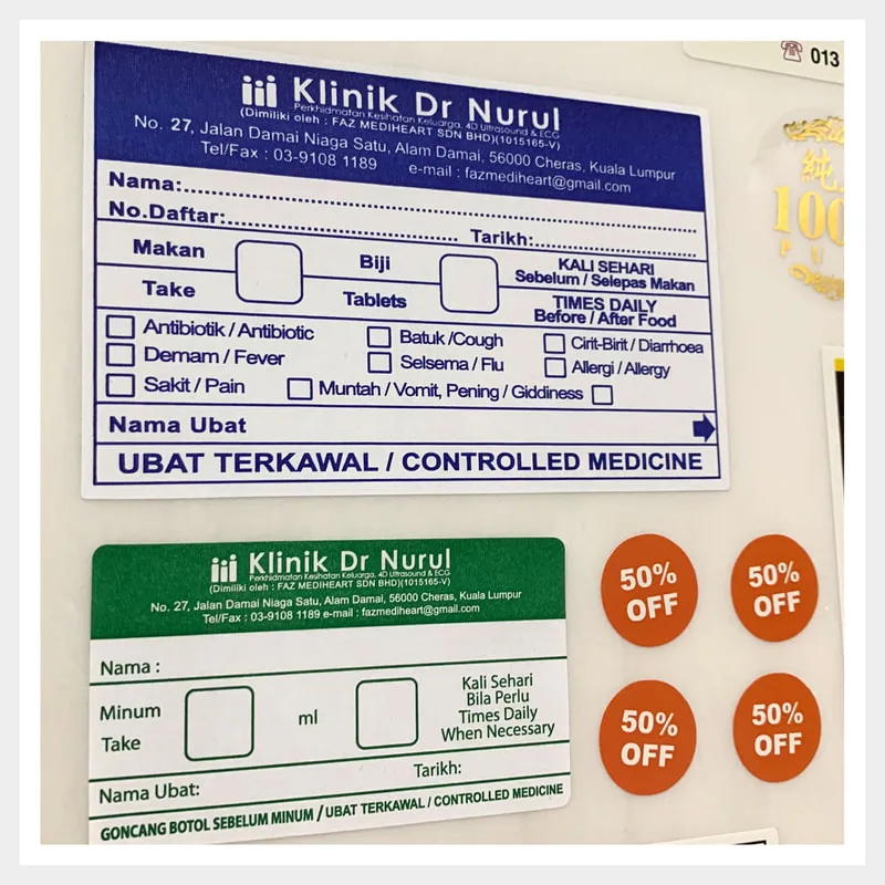 Print Medicine Label Sticker